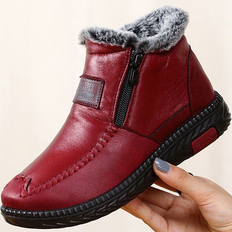 Orthopedic Planet Non-slip Winter Leather Boots Womens