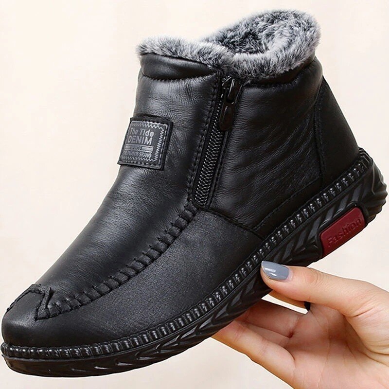 Orthopedic Planet Non-slip Winter Leather Boots Womens