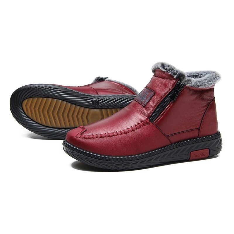 Orthopedic Planet Non-slip Winter Leather Boots Womens