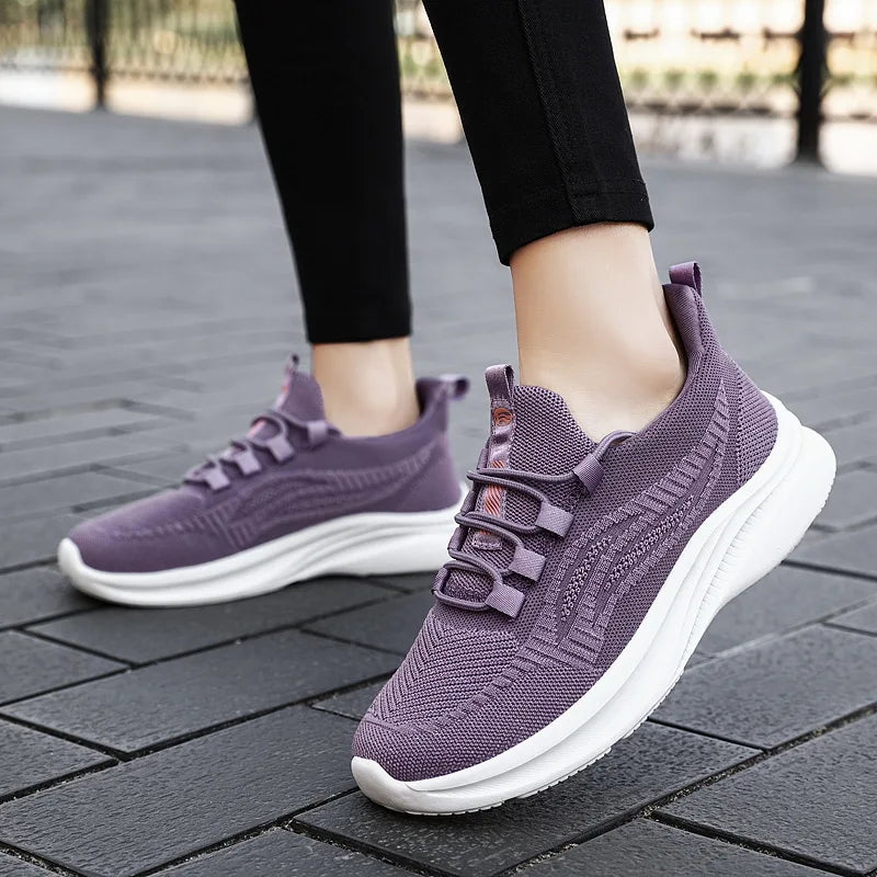 Hands-Free Cozy Knit Walking Shoes — Stretch Comfort for Bunions, Swollen Feet & Sensitive Soles. No Bending. No Slippin