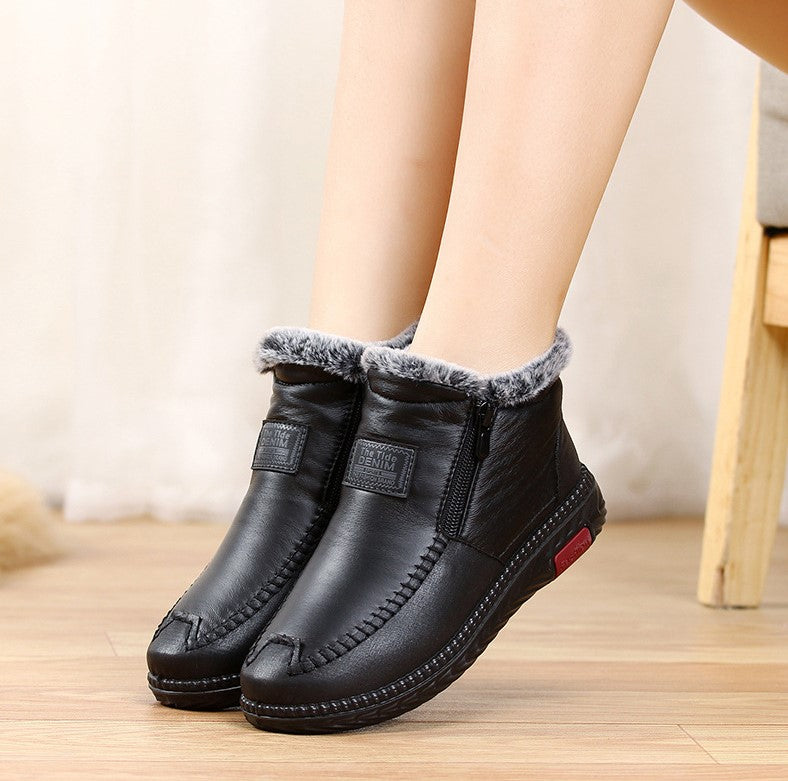 Orthopedic Planet Non-slip Winter Leather Boots Womens