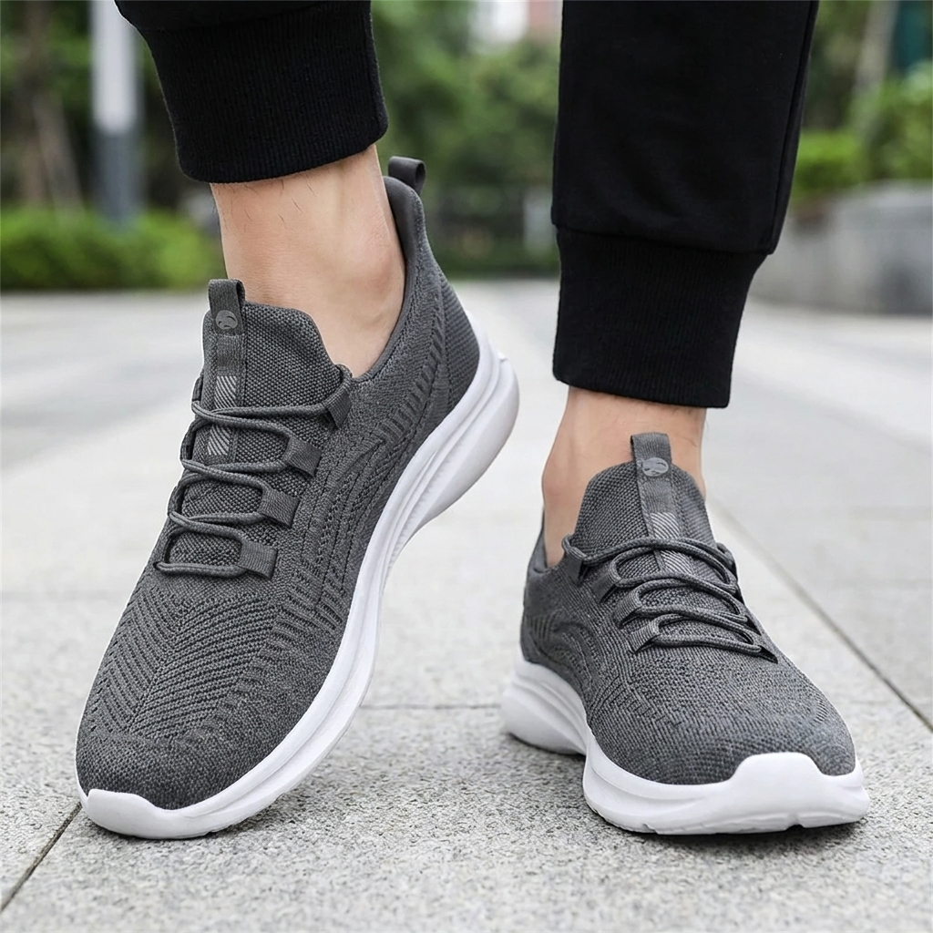Hands-Free Cozy Knit Walking Shoes — Stretch Comfort for Bunions, Swollen Feet & Sensitive Soles. No Bending. No Slippin